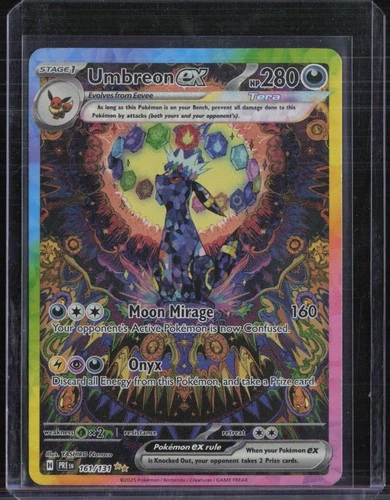 2025 Pokemon Prismatic Evolutions Special Illustration Rare #161 Umbreon ex