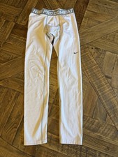 Nike Youth Dri-FIT Pro Combat Compression Tights White Youth Large Great D11