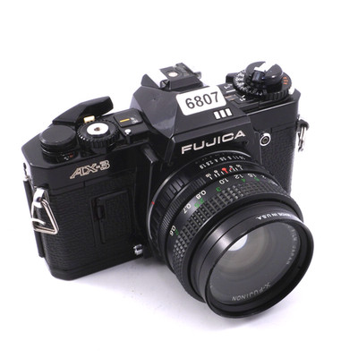 Fujica AX-3 X-Fujinon 1,9/50 analoge Spiegelreflexkamera schwarz 35mm #6807 R103