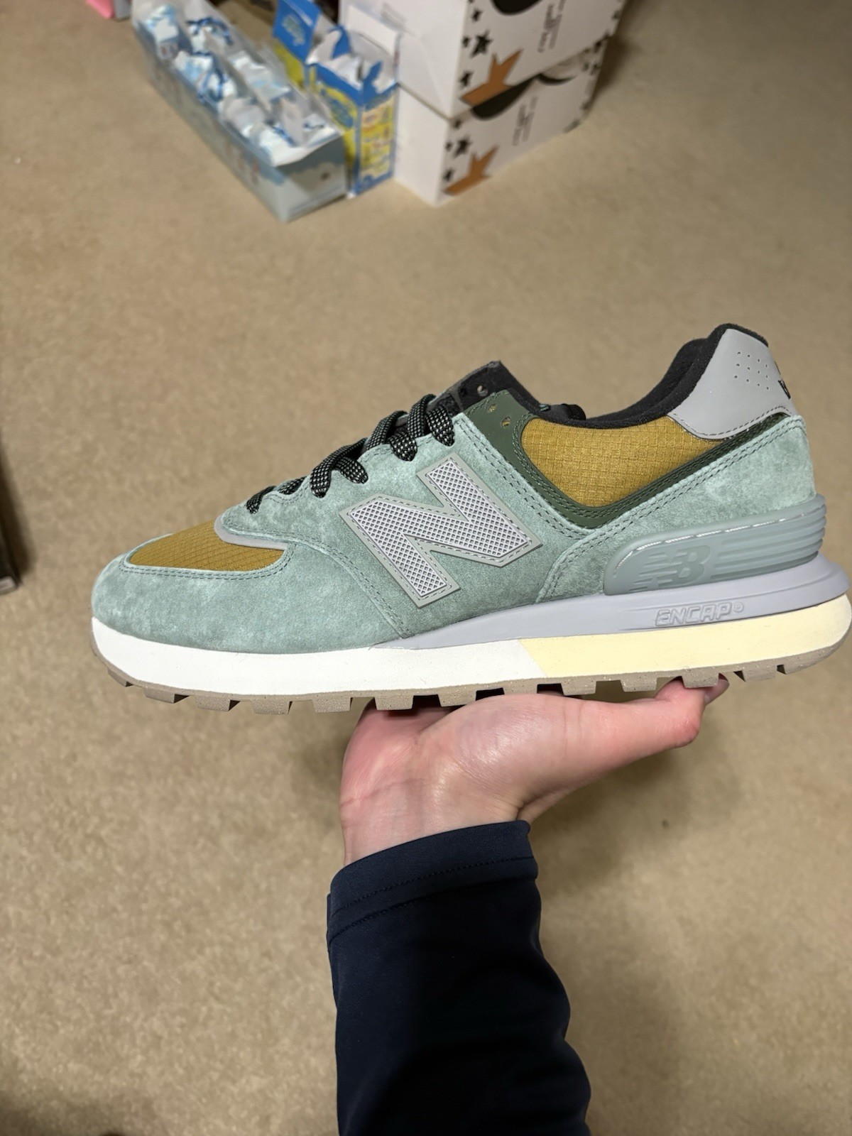 Size 11 - CLEAN New Balance 574 Legacy Stone Island Light Green thumbnail 11