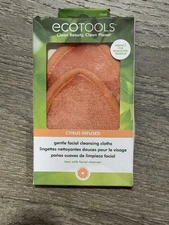 Ecotools Gentle Facial Cleansing Cloths Brush Citrus Infused 2 Cloths.