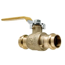 1" Full Port Brass Ball Valve with Press Ends, Lead Free, ProPress Compatible