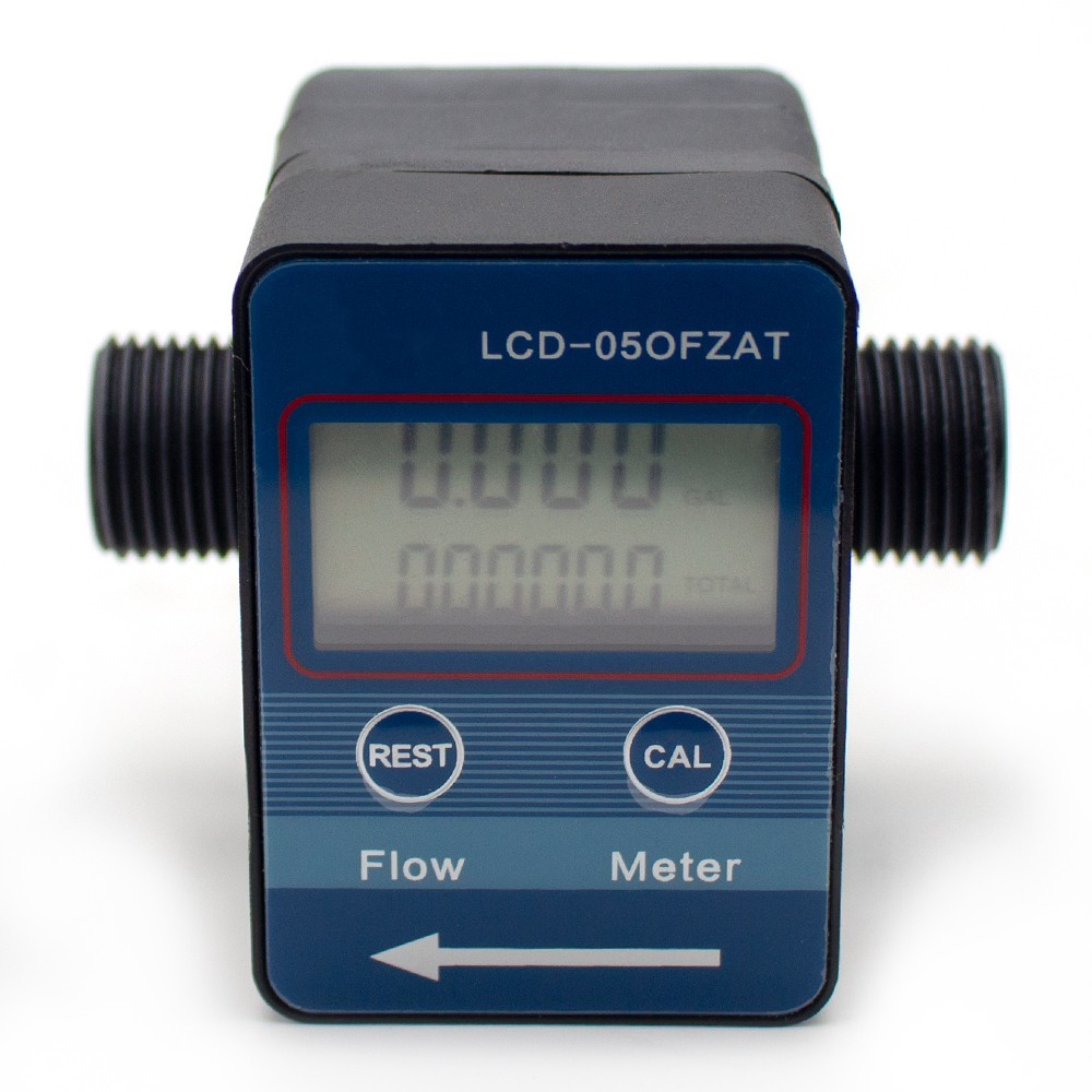 G1/2 Gear Liquid Sensor High Precision Syrup Digital LCD Flow Meter Totameter