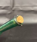 Green Glass Slim Long Neck Bottle with Cork Stopper, Decorative Bottle — photo 2