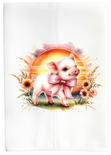 Pot Holders Oven Mitt Hot Pad Linen Towel Piggy Pig Farmhouse Sunflower DZ369DPH - Picture 2 of 14