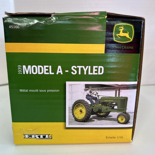ERTL John Deere 1939 Model A Styled Tractor New In The Box 1:16 Metal 45166 - Picture 2 of 8