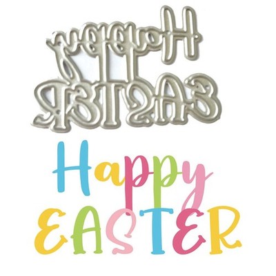 Happy Easter Words Metal Cutting Die for Card Making and Photo Album Decorati...