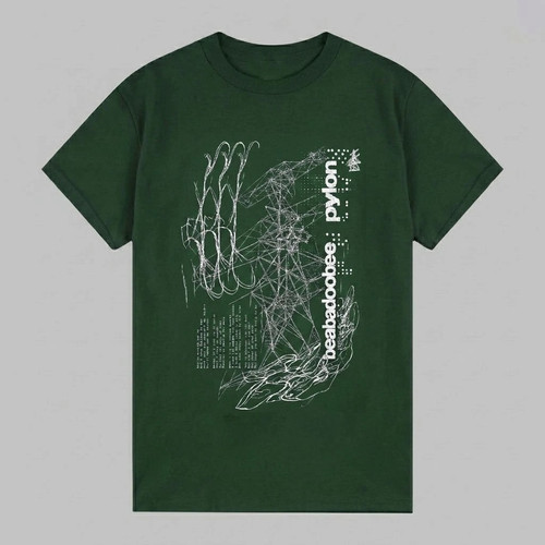 Beabadoobee Powerlines Tour 2026 Pylon Green T-Shirt