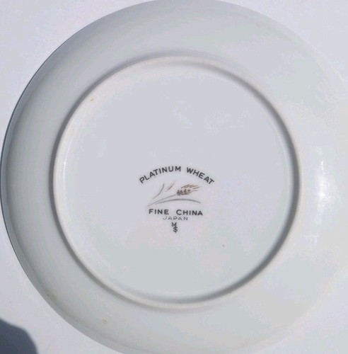 Platinum Wheat China From Japan 7.5" Plates Set Of 4 - Picture 2 of 2