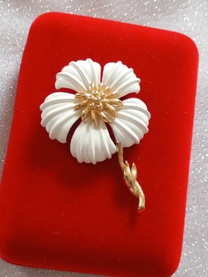 Monet Vintage Blumen Brosche Stil Yves Saint Laurent Schiaparelli Trifari 