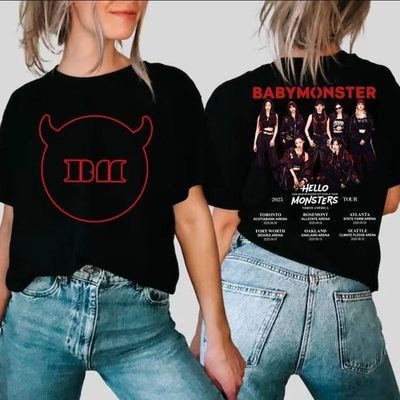#ad Babymonster Hello Monster World Tour 2025 In Us Shirt Babymonster Hot Sauce $27.88