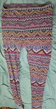 Lularoe Tall Curvy Colorful Multicolor Leggings Triangle