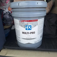 PPG Multi-Pro 5 Gal Interior Latex Flat White Paint Unopened $85 Value