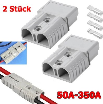 2x Satz Batter Batteriestecker 50A-350A mit Kupplung für Anderson Stromanschluss