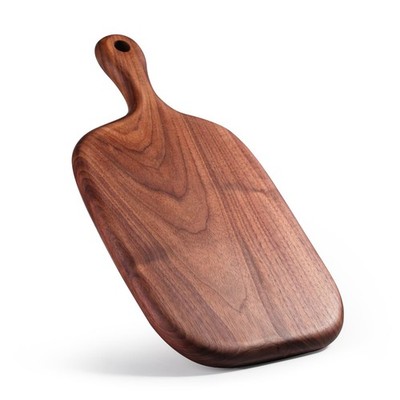 Walnut Wood Cutting Board, Small Wooden Chopping Board with Handle Hang Hole,...