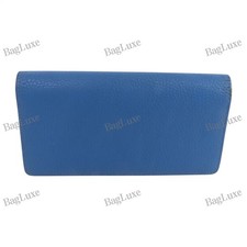 LOUIS VUITTON Brazza Long WalleT M58193 Calfskin Leather Blue