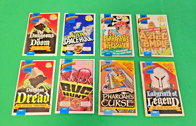 RARE Vintage FULL Set of 8 Mini Adventure Comics Labyrinth Legend Pharoah Curse