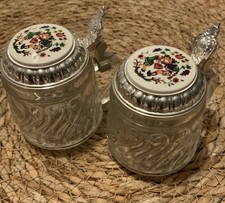 BMF Schnapsglas Mini Bierkrug Zinndeckel 2er Set Original Verpackung Hochzeit