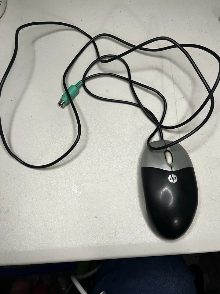 HP Vintage 2-Button Wired PC Mouse 6-Pin Mini-DIN PS/2 Connector M-S34 5182-8864 - Image 2 of 4