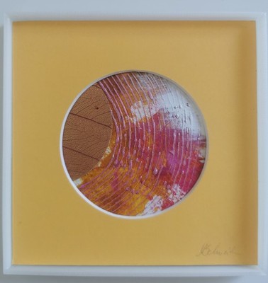 Kunst mit Anziehungskraft - Collage ''Kosmische Fragmente No. 1'', Magnet 