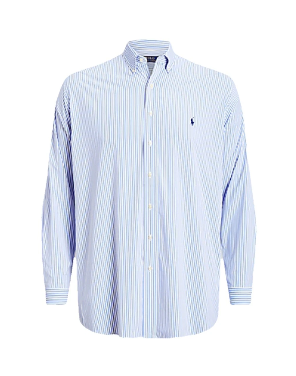 Polo Ralph Lauren Men's Pinstripe Oxford Shirt Button Performance 2XB Blue White