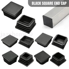25/40/50mm Black Blanking End Plastic Cap Square Tube Insert Pipe Box Chair Plug