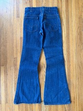 Vintage 70  s Levi  s 684 Orange Tab Bellbottom Flare Denim Jeans Size 30x34