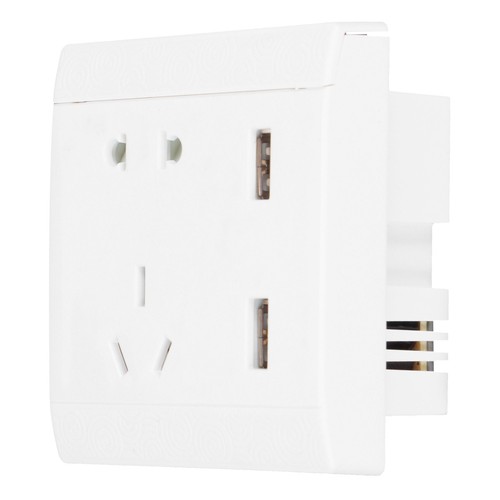 Prise Murale Multifonctionnelle Avec 2 Ports USB 13A Pour Le Bureau à - Afbeelding 3 van 12