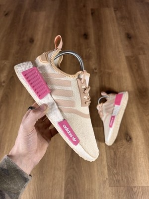 Adidas NMD_R1 in the ''Wonder White Halo Blush'' color way size 6W