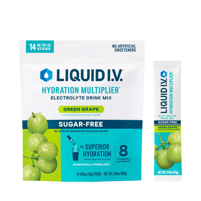 Liquid I.V.  Hydration Multiplier Sugar-Free - Green 0.46 Ounce (Pack of 14)