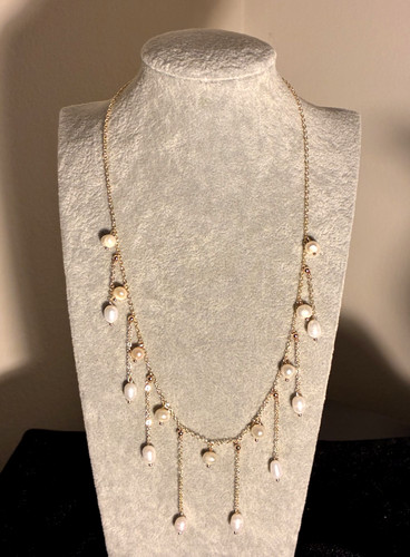 Handcrafted Delicate Genuine Pearl Necklace with Minimalistic Design Style #2