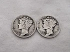 (2) 1923 P U.S. Mercury Silver Dimes RE-7