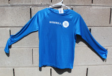 Under Armour basebaLL long sleeve shirt top boys medium YLG large blue $39 OFFER