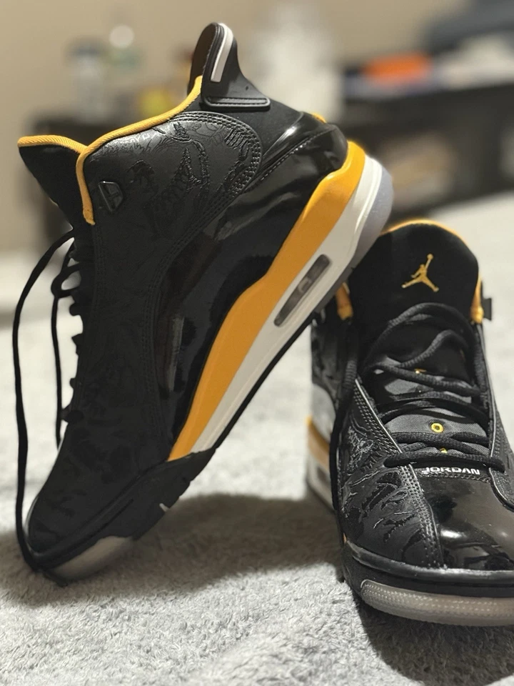 Talla 10 - Zapato de baloncesto retro Jordan Dub Zero negro maíz universitario 311046-071 Foto 3 de 4