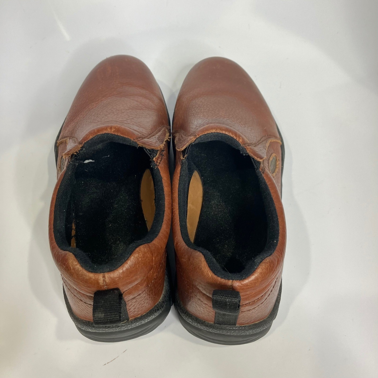 Roper performance slip on shoes loafers cognac le… - image 6