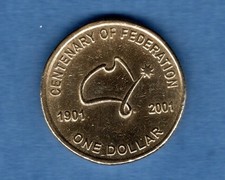 AUSTRALIA - 1 dollar - Elizabeth II 4th Portrait - Federation  2001