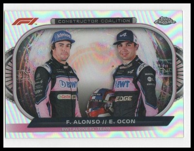 2022 Topps Chrome Formula 1 #CC-ALP Alonso / Ocon Constructors Coalition