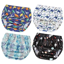 Joyo roy 4Pcs Plastic Underwear for Potty Training 3T (Pack of 4), Boys 
