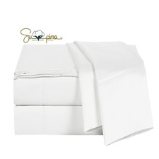 100 Supima Cotton Sheets 600 Thread Count,Bed Sheet Set King Size Sheets 4 P...