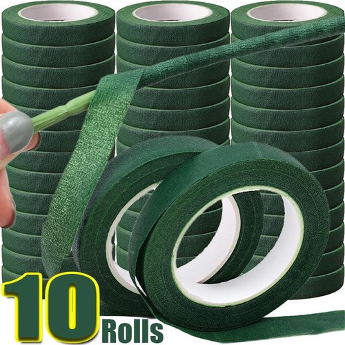 10/1rolls Green Bouquet Floral Tapes Self-adhesive Stamen Wrapping Paper Tape - Picture 7 of 16