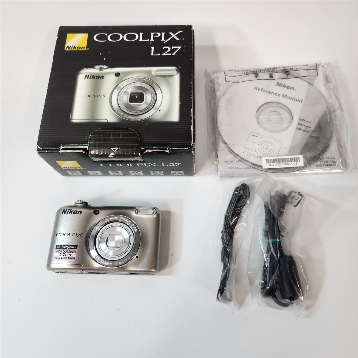 Nikon COOLPIX L27 16.1MP Digital Camera - Silver for sale