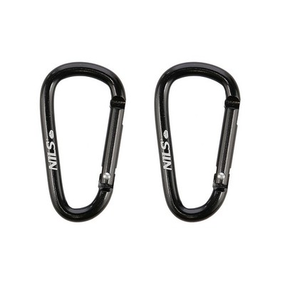 Karabiner Set 2 Stück Karabinerhaken Clip Set Outdoor Befestigung NILS CAMP