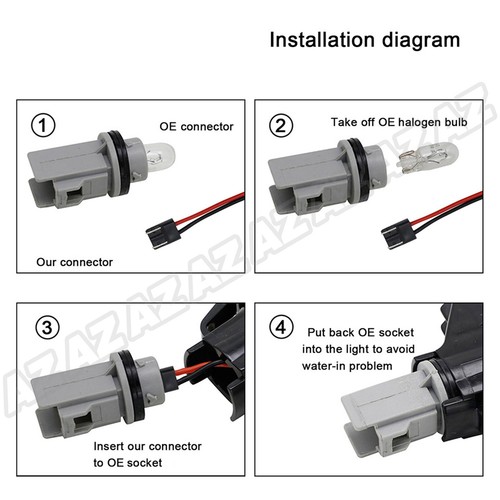 2x Lámpara de placa de luz trasera LED roja + blanca parachoques trasera apta para 97-11 Dodge Dakota - Imagen 12 de 12