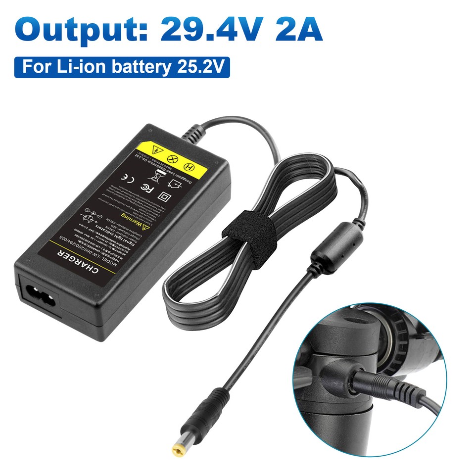 29.4V 2A Replacement Charger Set - Compatible Power Adapter For Various Devices