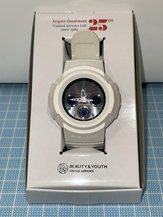 CASIO G-SHOCK AWG-M510BY-7AJR UNITED ARROWS White Mens Watch Used 3j10013