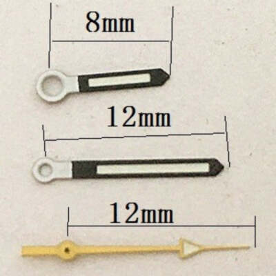 12x12x8mm Black Trim Yellow Second Watch Hands for Seagull ST6 Automatic Mechani