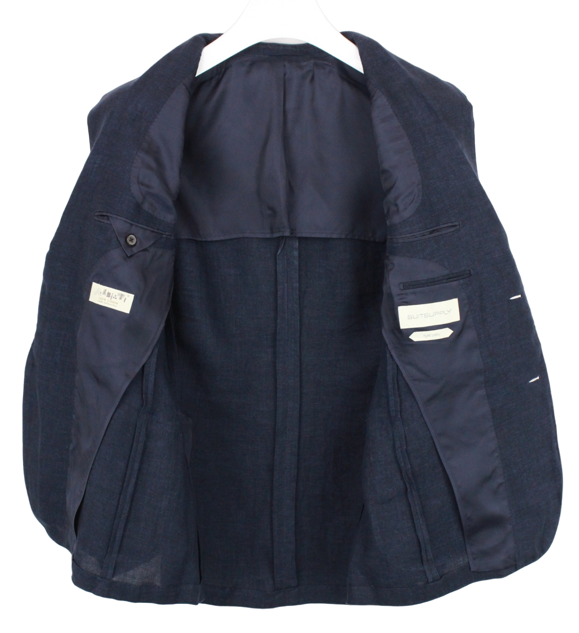 SUITSUPPLY Havana HL Slim Blazer Men's UK 38 Single Breasted Linen Blue