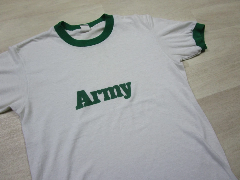 Vintage United States Army Ringer T Shirt (M) Military Retro Streetwear Skater - Image 4 of 4