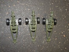 Lot of 3 Tootsietoy Howitzer Cannon Toys