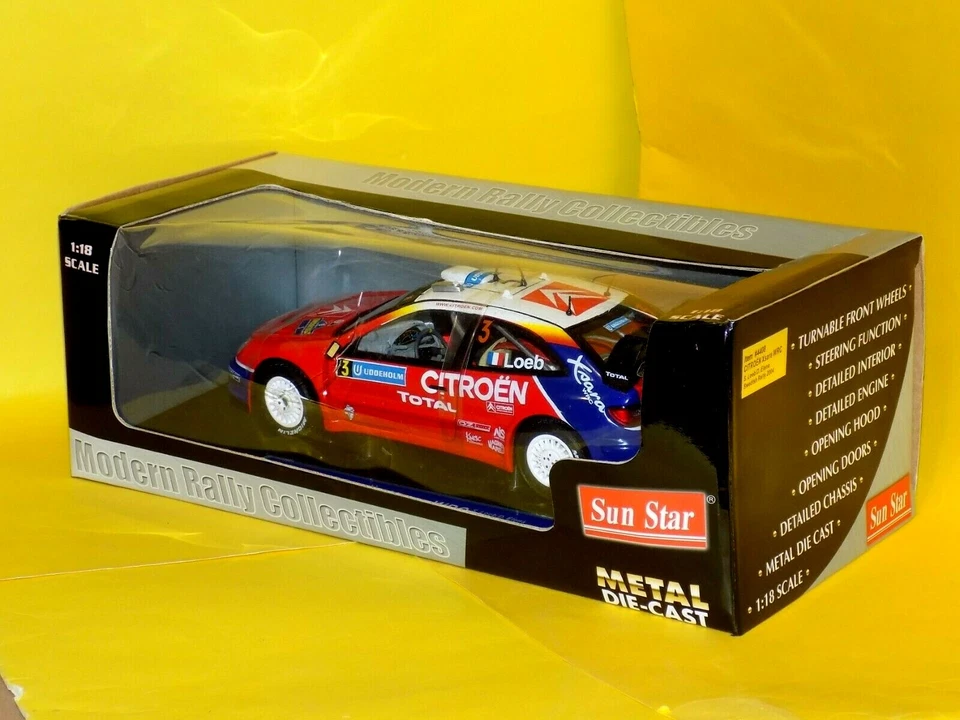 Citroën Xsara WRC 2004 LOEB ELENA SUECO #3 ESTRELLA SOLAR 4408 1:18 Foto 3 de 4